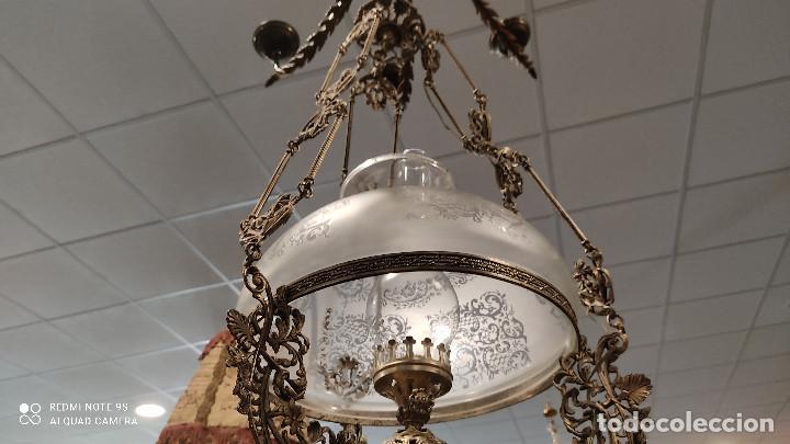Vintage: lampara holandesa bronce plateado - Foto 3