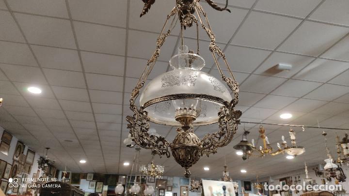 Vintage: lampara holandesa bronce plateado - Foto 5