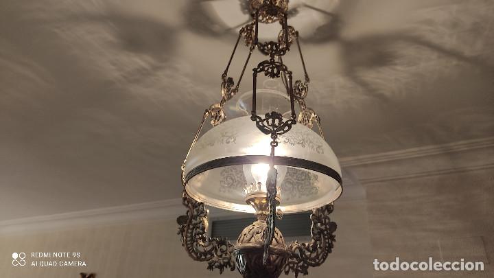 Vintage: lampara holandesa bronce plateado - Foto 6
