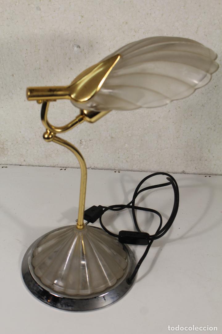 Vintage: lampara con vieira de cristal - Foto 3