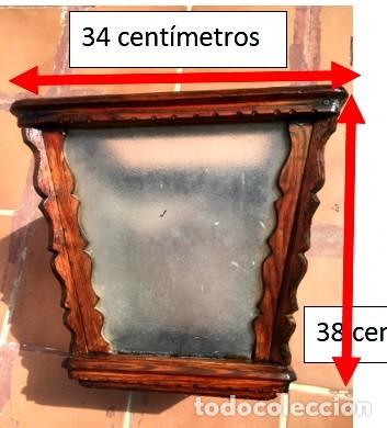 Vintage: LAMPARA ANTIGUA EN MADERA Y CRISTAL - Foto 1