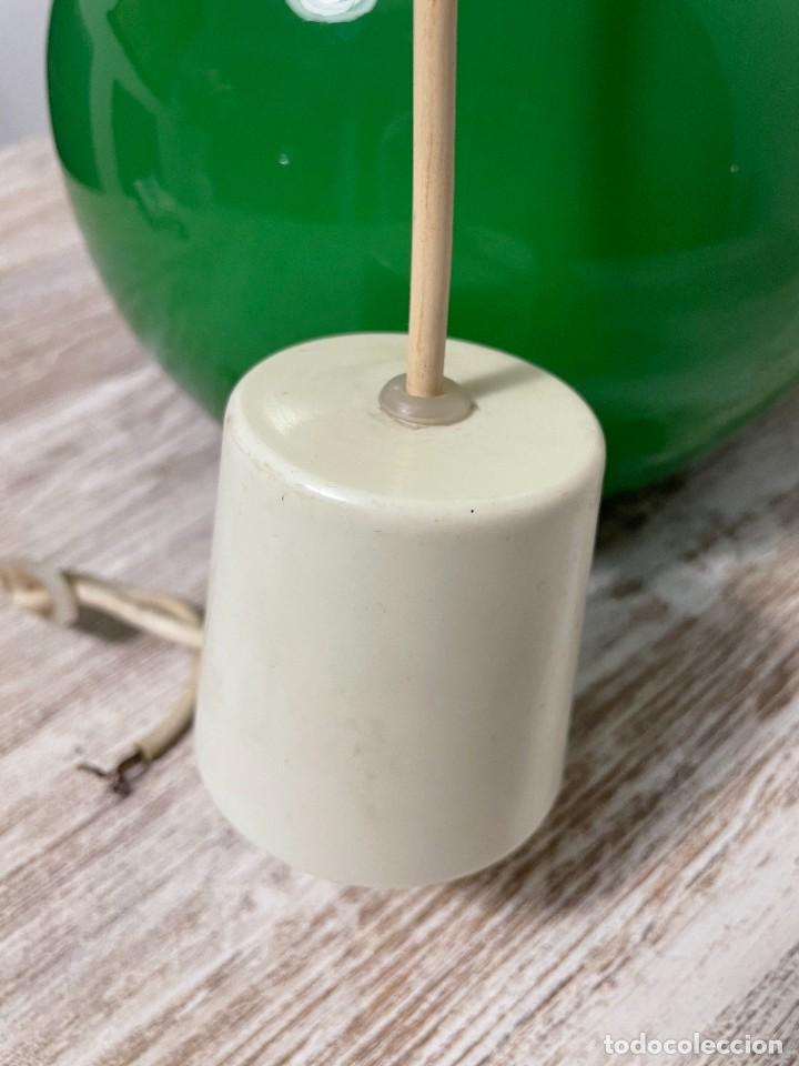 Vintage: LAMPARA TECHO OPALINA VERDE - Foto 8