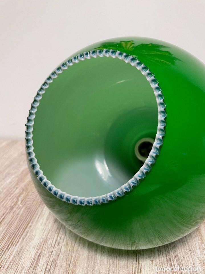 Vintage: LAMPARA TECHO OPALINA VERDE - Foto 11