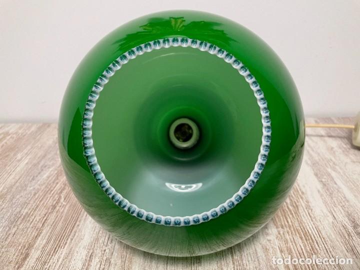 Vintage: LAMPARA TECHO OPALINA VERDE - Foto 12