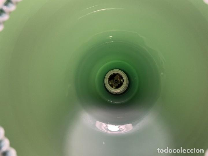 Vintage: LAMPARA TECHO OPALINA VERDE - Foto 13
