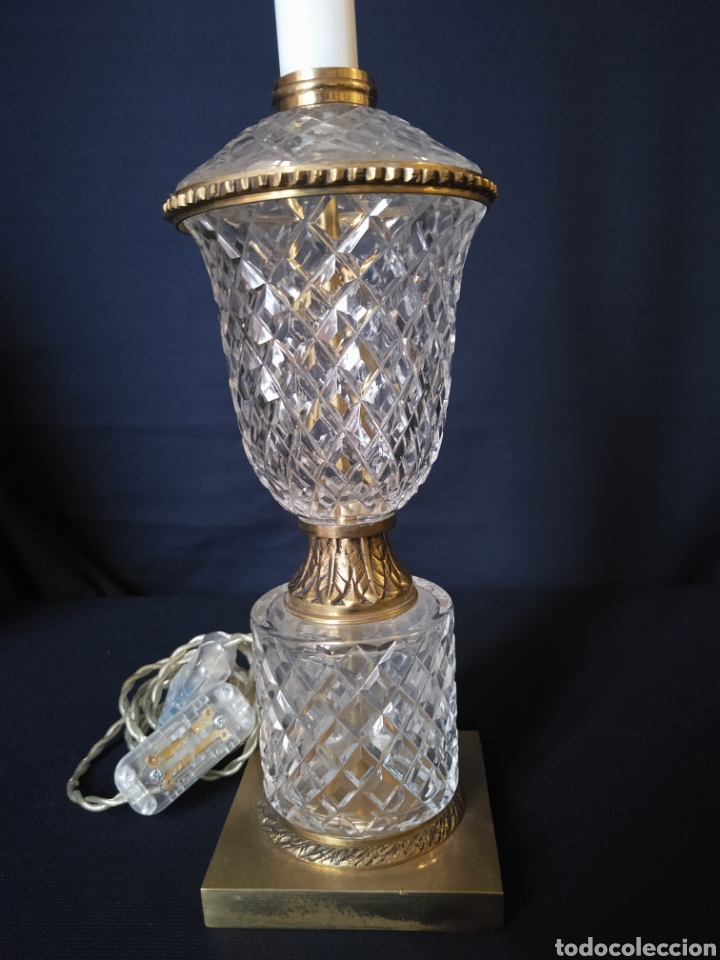 Vintage: L&Aacute;MPARA FRANCESA EN CRISTAL DE BACAR&Aacute; - Foto 2