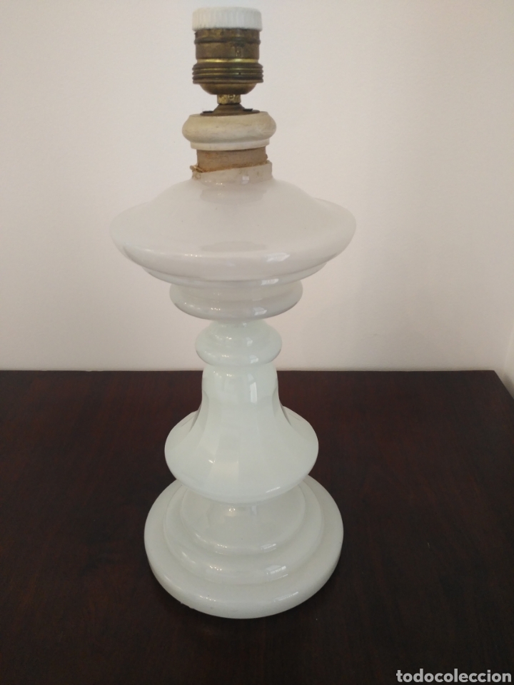 Vintage: Lmpara-Mesa.Cristal-blanco - Foto 2
