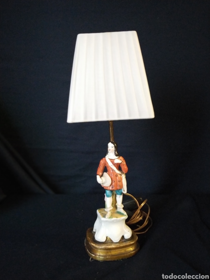 Vintage: L&aacute;mpara de porcelana - Foto 4