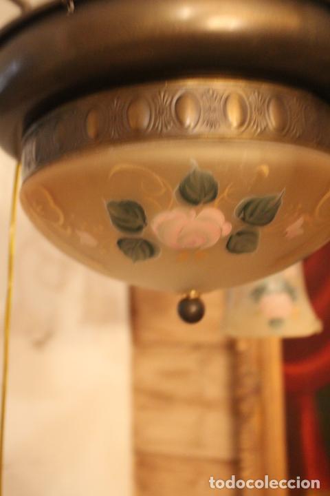 Vintage: lampara de techo con tulipas policromadas - Foto 5