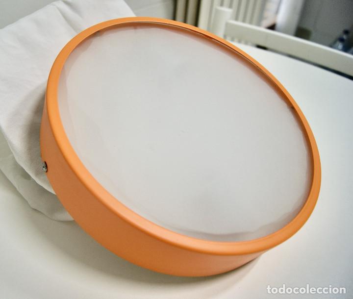 Vintage: Aplique/plaf&oacute;n naranja y cristal - Foto 6