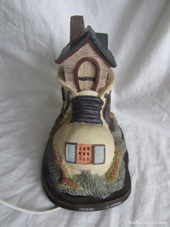 Vintage: Simp&aacute;tica l&aacute;mpara casa-bota con ratoncillos, funcionando - Foto 4