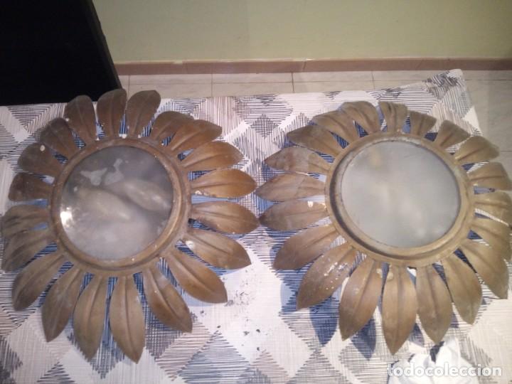 Vintage: Lamparas hierro forma fllor - Foto 1