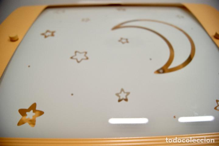 Vintage: Aplique/plaf&oacute;n anaranjado con luna y estrellas - Foto 7