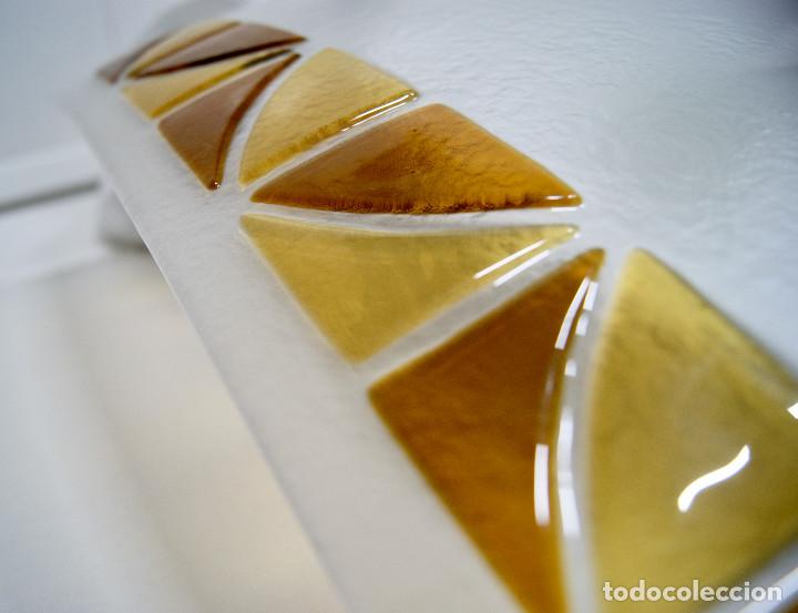 Vintage: Aplique/plaf&oacute;n cristal blanco y marrones - Foto 4