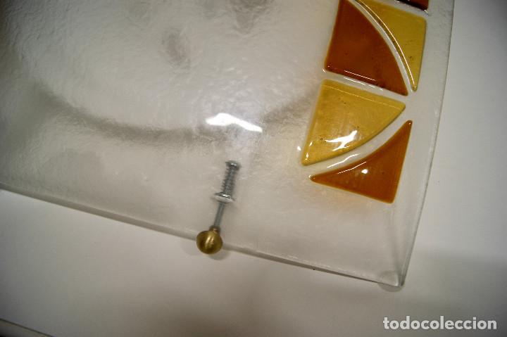 Vintage: Aplique/plaf&oacute;n cristal blanco y marrones - Foto 6