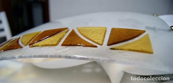 Vintage: Aplique/plaf&oacute;n cristal blanco y marrones - Foto 8
