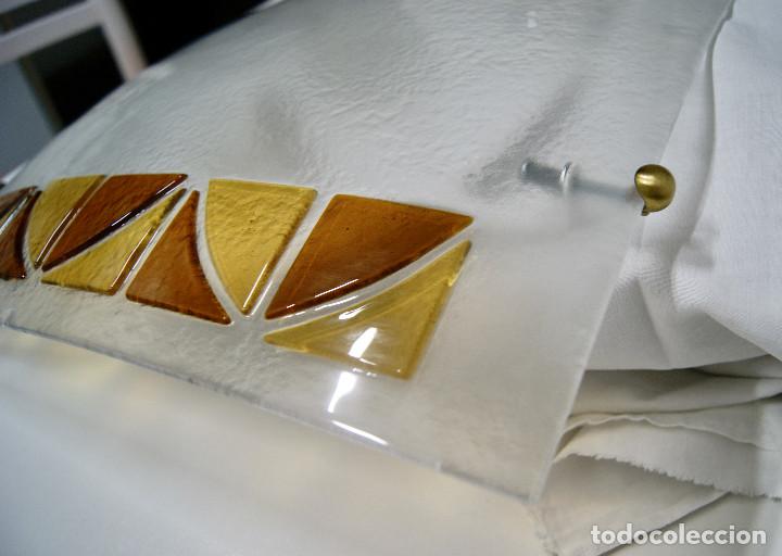 Vintage: Aplique/plaf&oacute;n cristal blanco y marrones - Foto 9
