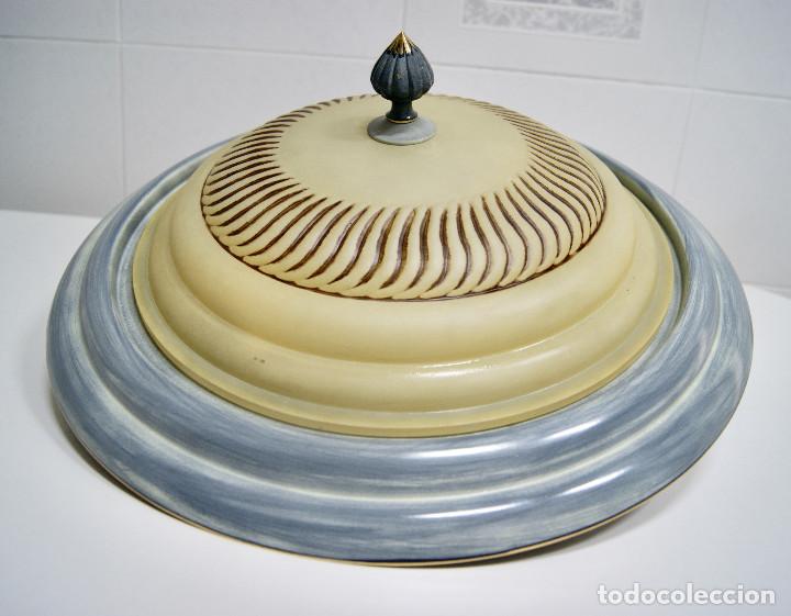 Vintage: Aplique/plaf&oacute;n gris y marr&oacute;n - Foto 2