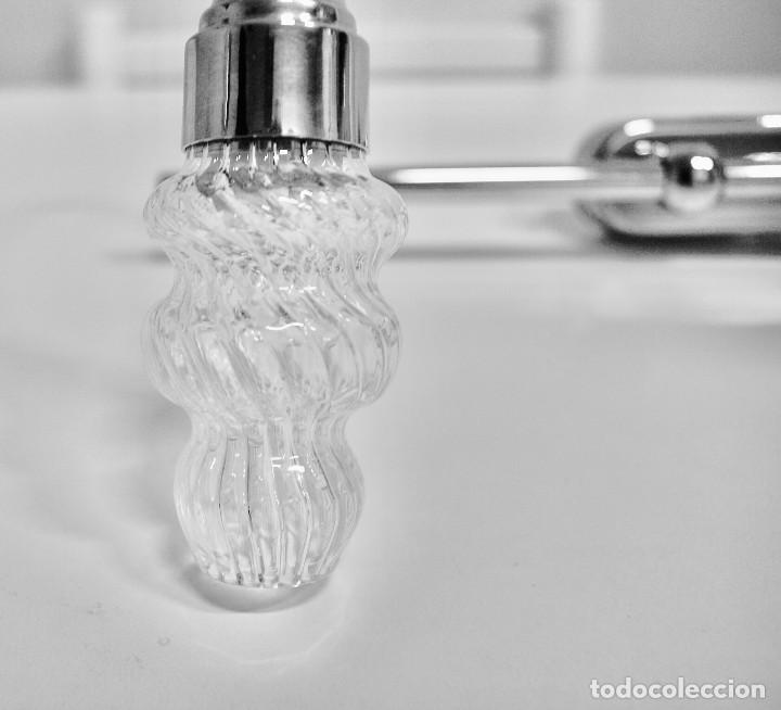 Vintage: Aplique cromo con dos tulipas - Foto 3
