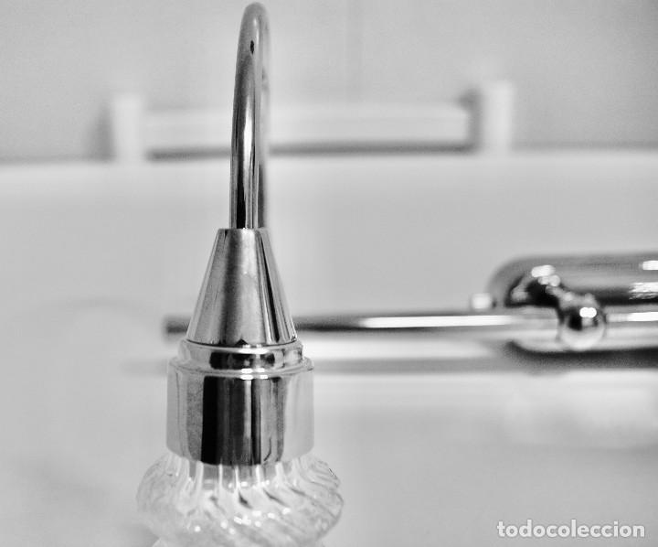 Vintage: Aplique cromo con dos tulipas - Foto 4