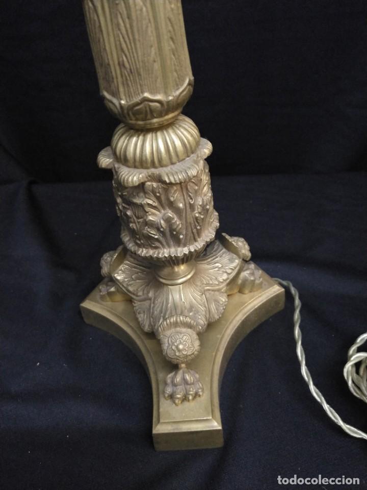 Vintage: L&aacute;mpara de bronce estilo Imperio - Foto 2