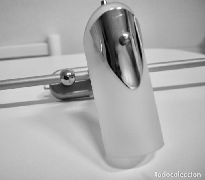 Vintage: Aplique gris y cromo con tres tulipas - Foto 6
