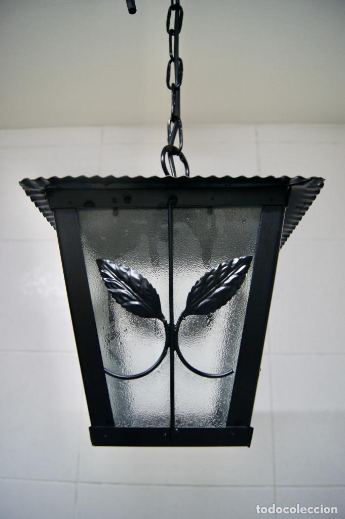 Vintage: lampara de techo en negro y cristal - Foto 4