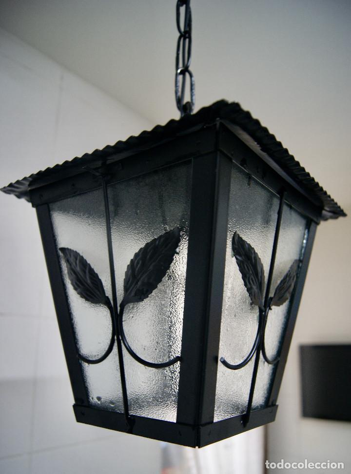 Vintage: lampara de techo en negro y cristal - Foto 6