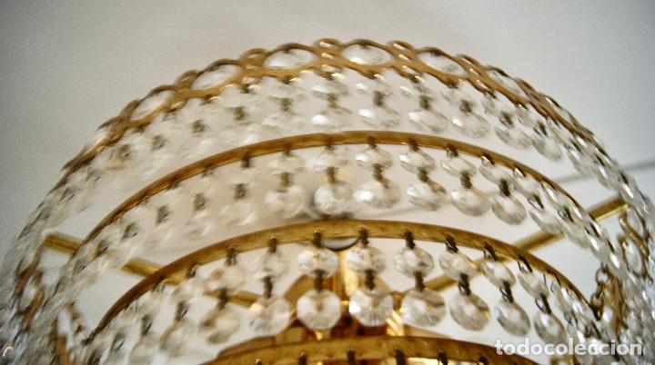 Vintage: lampara de techo cristales tipo strass - Foto 5