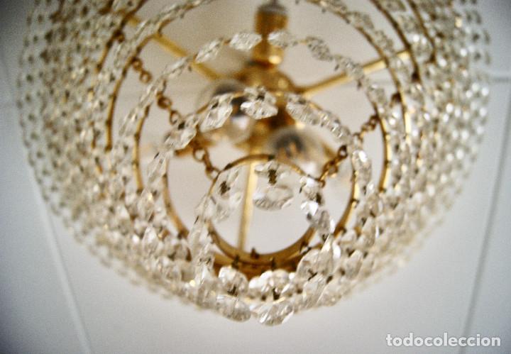 Vintage: lampara de techo cristales tipo strass - Foto 6