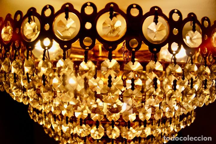 Vintage: lampara de techo cristales tipo strass - Foto 8