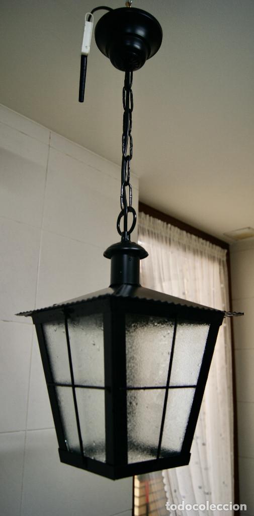 Vintage: lampara de techo en negro y cristal - Foto 3