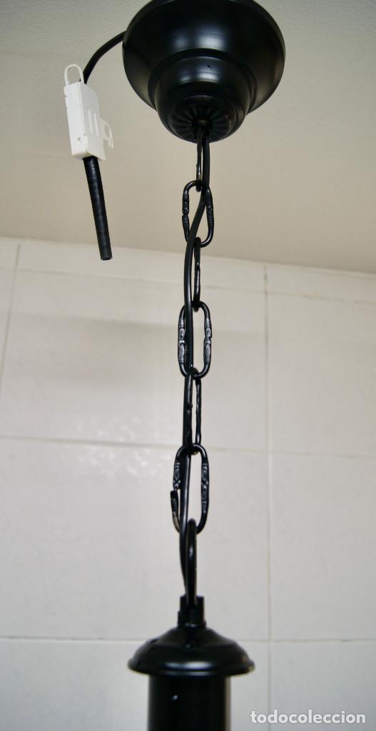Vintage: lampara de techo en negro y cristal - Foto 4
