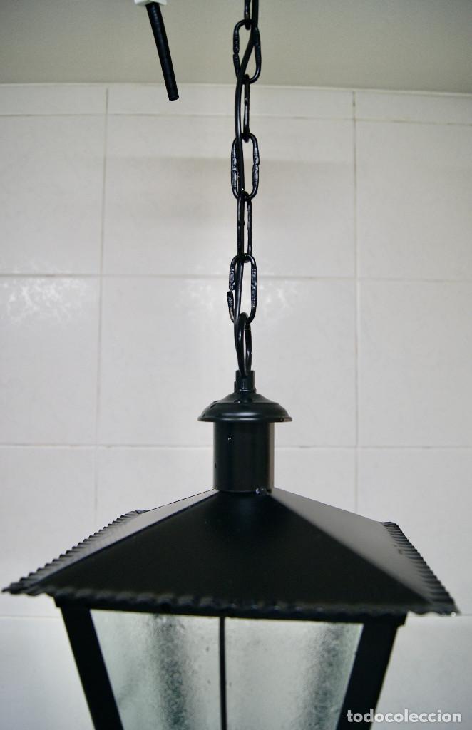 Vintage: lampara de techo en negro y cristal - Foto 6