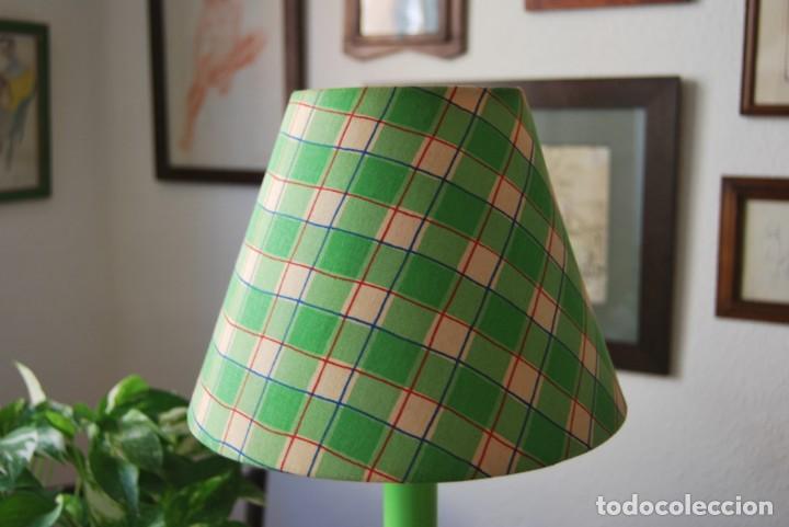 Vintage: BONITA L&Aacute;MPARA DE MADERA - CEBRA - TREEHOUSE - Foto 4