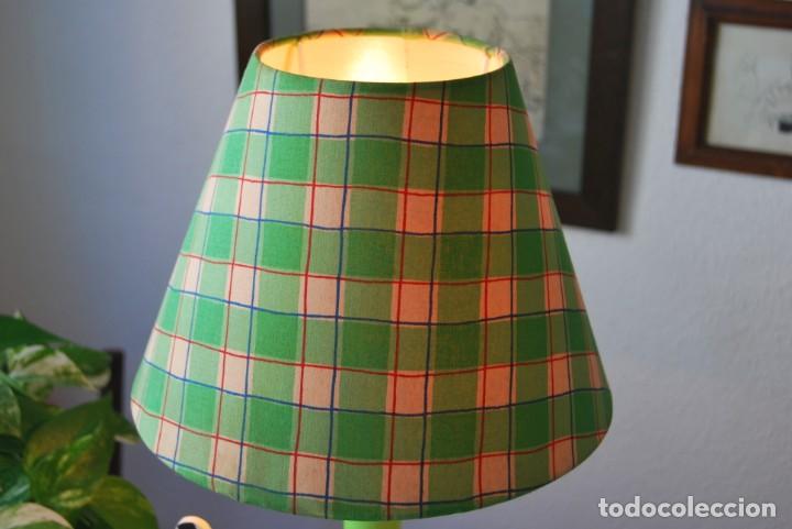 Vintage: BONITA L&Aacute;MPARA DE MADERA - CEBRA - TREEHOUSE - Foto 14