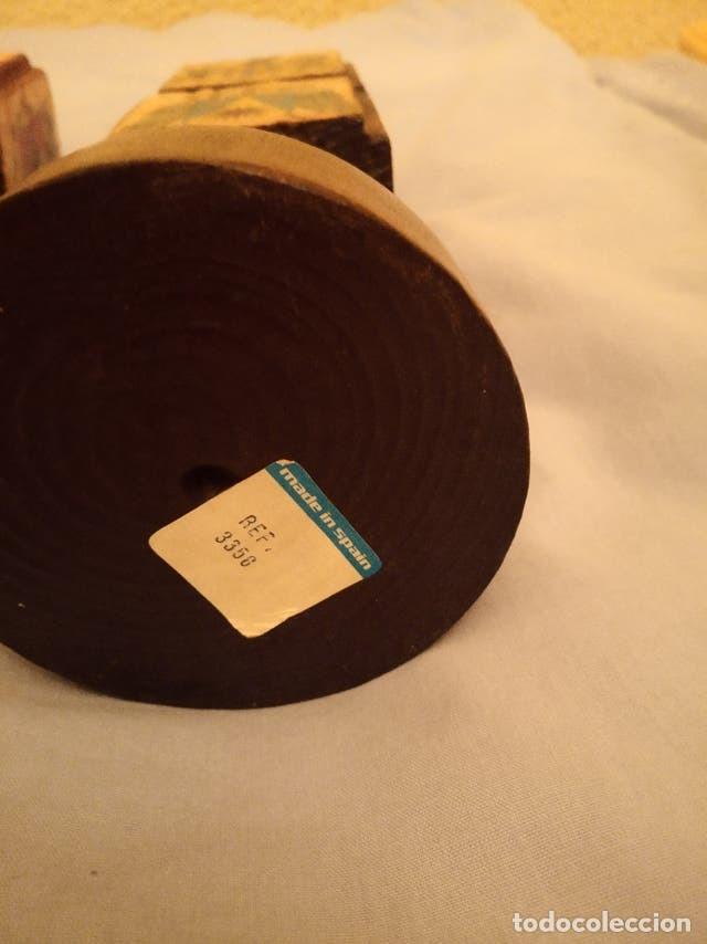 Vintage: Pareja portavelas de madera - Foto 4