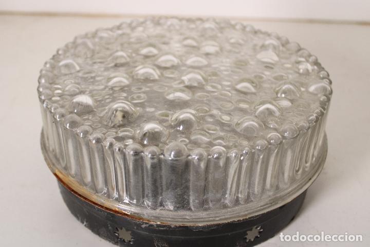 Vintage: lampara de techo antiguo plafom de cristal - Foto 3