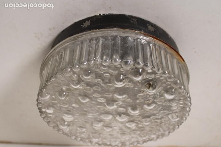 Vintage: lampara de techo antiguo plafom de cristal - Foto 1