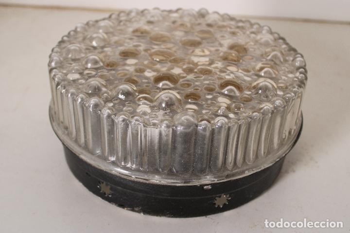 Vintage: lampara de techo antiguo plafom de cristal - Foto 3