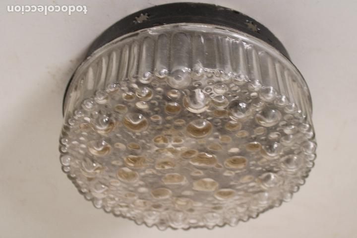Vintage: lampara de techo antiguo plafom de cristal - Foto 1