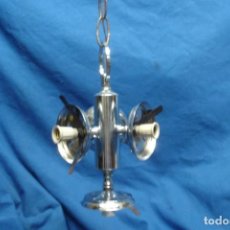 Vintage: ANTIGUA LAMPARA METAL DE TECHO DE 3 BRAZOS