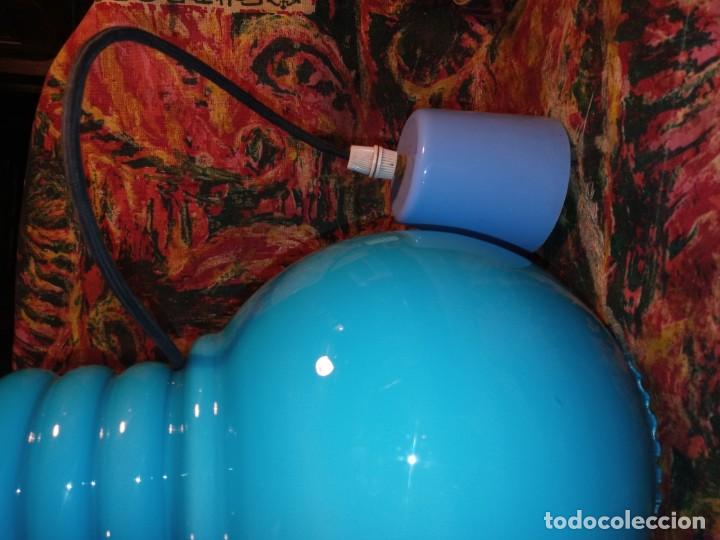 Vintage: LAMPARA DE TECHO - GLOBO AZUL . - Foto 6