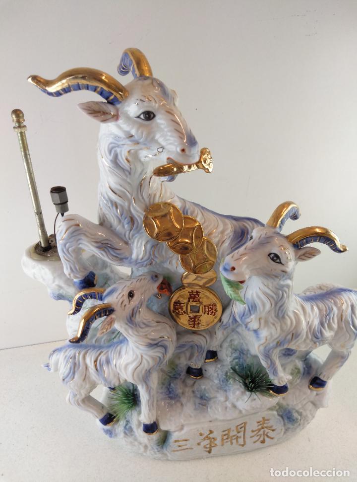 Vintage: L&aacute;mpara vintage Cabras montesas. Grande