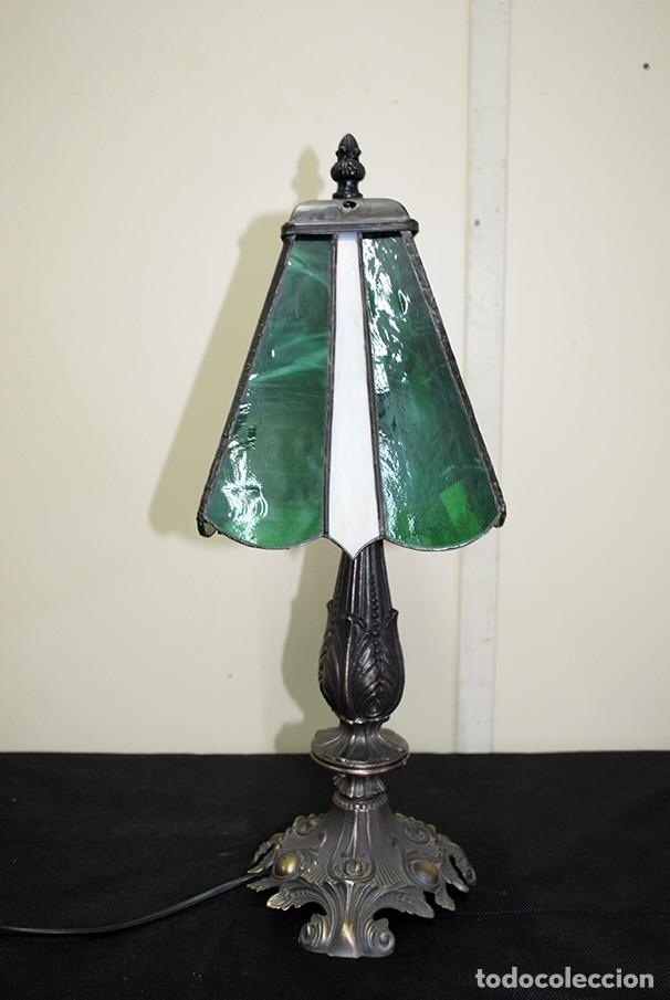 Vintage: L&Aacute;MPARA VERDE DE MESA - Foto 1