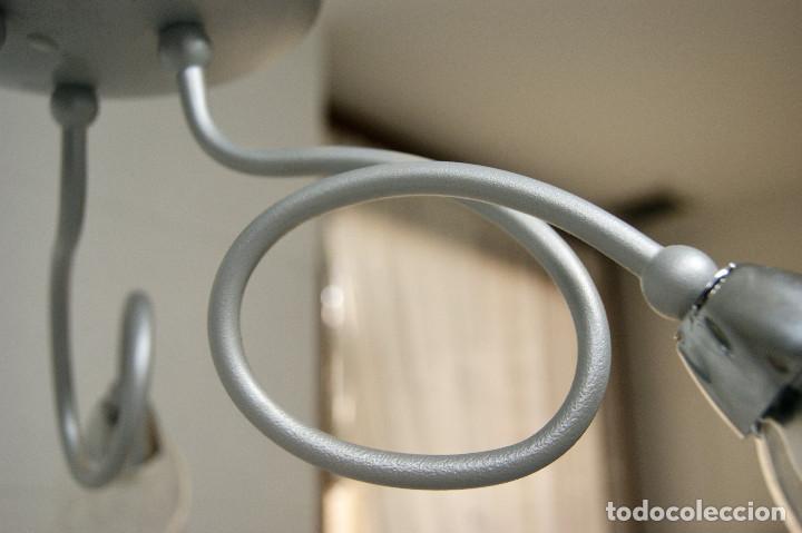 Vintage: lampara de techo gris y cristal - Foto 8