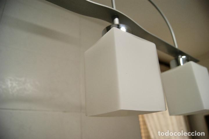 Vintage: lampara de techo gris y cristal - Foto 6