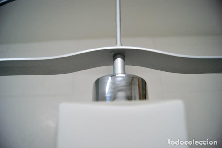 Vintage: lampara de techo gris y cristal - Foto 7