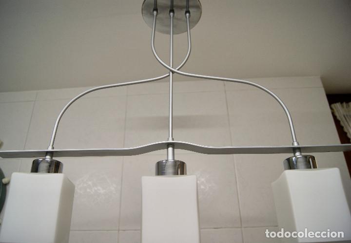 Vintage: lampara de techo gris y cristal - Foto 8