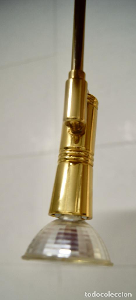 Vintage: lampara de techo madera y dorado - Foto 6